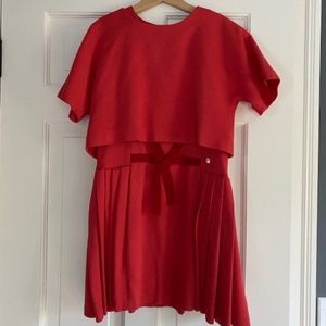 Christian Dior Girls Red Dress sleeveless with shoulders top - Size 10